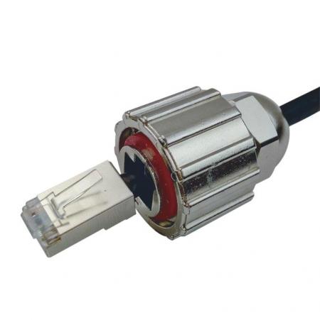 Conector impermeable de metal con bloqueo rápido lateral del cable
